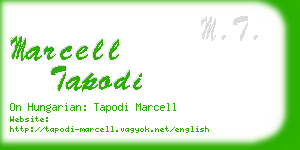 marcell tapodi business card